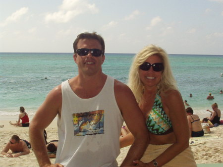 Joanie and I somewhere in the Carribean