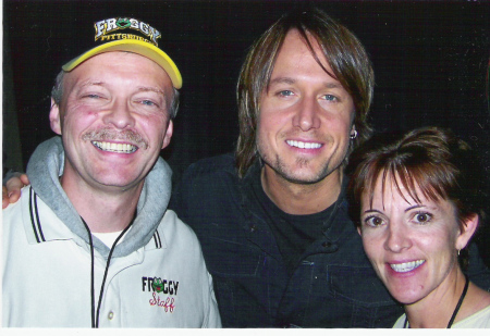 My wife Kathie, Keith Urban, and Dave
