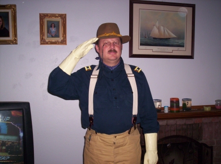 Playing Teddy Roosevelt for Halloween