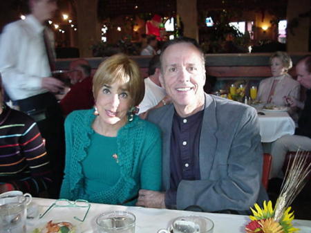Gail and I enjoy Thanksgiving dinner