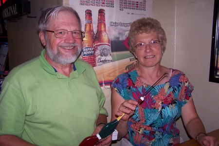 Judy & I at Slippery's Tavern - Wabasha, MN