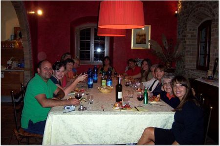 my real husband, Scott and a bunch of friends in Italy