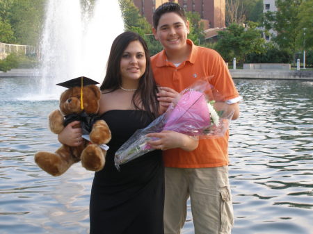 BRITTANTY AND TYLER AT BRITTANYS GRADUATION