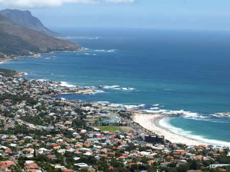 A Bird's Eye View of Camp's Bay Beach in Cape Town