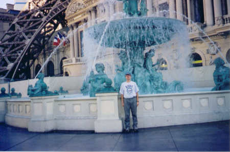 In front of the Paris Paris Casino in Las Vegas