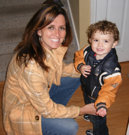 Wife and youngest son Nicklaus