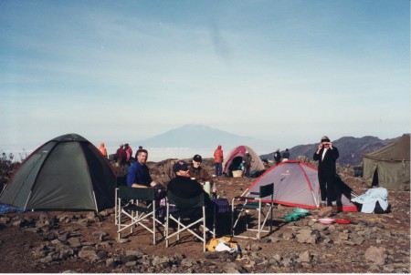 Camping in Africa at oh... 13,000 feet...