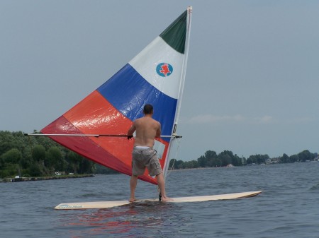 Learning to windsurf Lac St-Francois