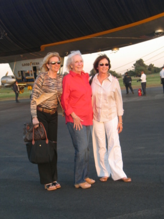This is me, my Mom and my sister Leslie before taking a ride in The GOODYEAR Blimp in Ca. last April