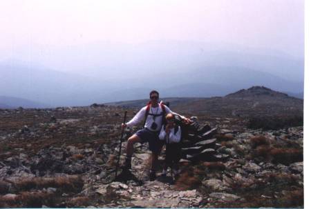Hiking on Mt Washington NH with younger son, Devin