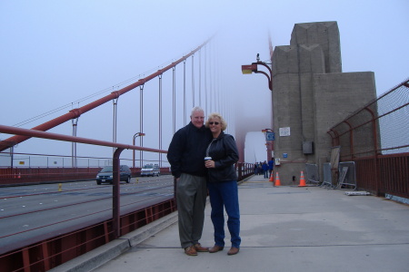 Golden Gate Bridge on a cold summer day