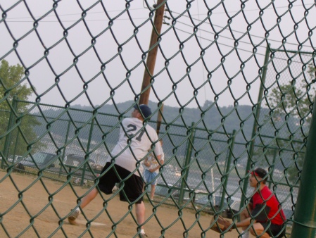 Old man at the plate!