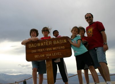 The family in Death Valley Natl Park
