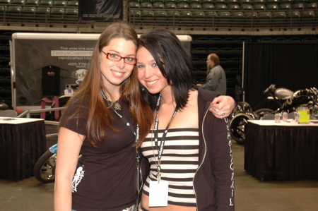 A recent pic of my daughter (the one wearing glasses) and a co-worker.