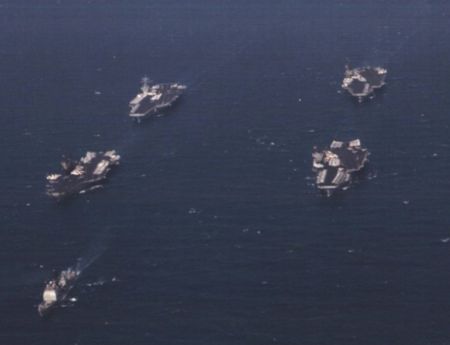 Four carriers in the Gulf