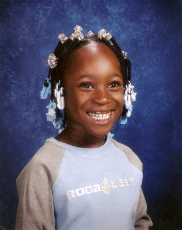 Ma'Kayla school picture in the second grade.