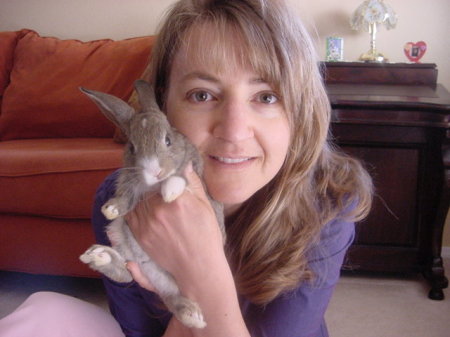 Lori and one of our baby bunnies