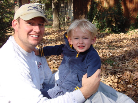 Ian and Daddy at the our Lake House