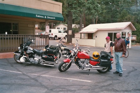Stopping for lunch on Palomar Mountain