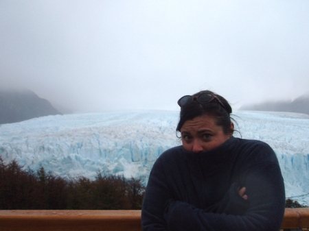 me freezing in Patagonia
