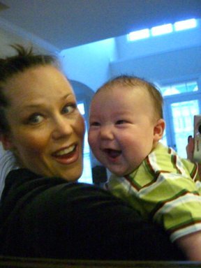 Jennifer (mommy) with grandson, Leo who was born Nov 30, 2006