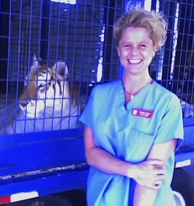 Me and the tiger at vet school 2006