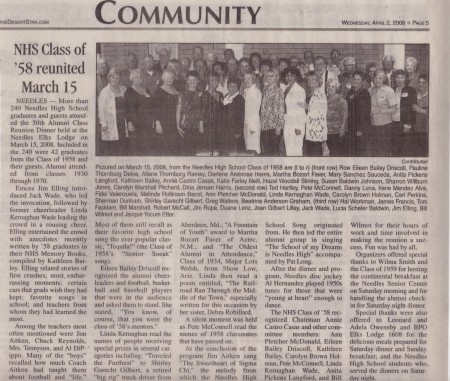 Class of 58 Article