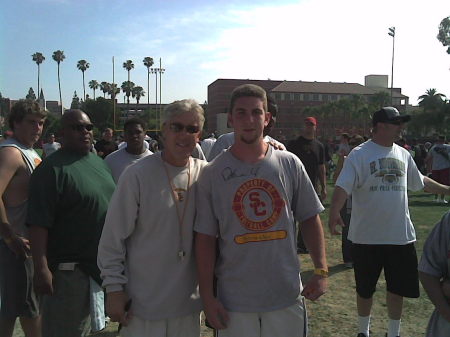 Taylor w\\Pete Carroll at USC Football