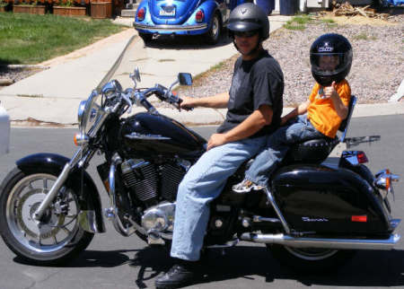 Father and son going for a ride summer 07