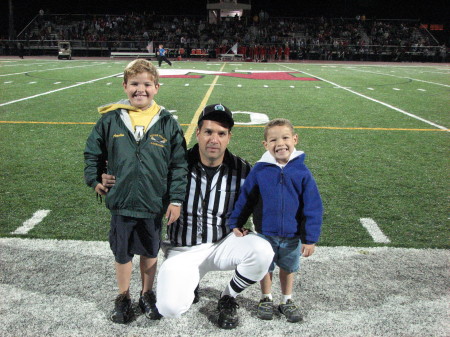 Boys go to see Dad officiate Football game