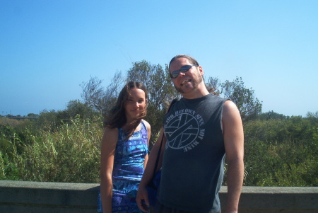My daughter and I going to the beach
