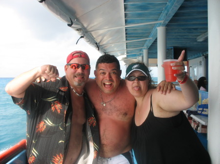 Us with a new friend in Cozumel