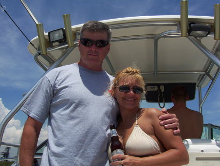 Me & my Uncle on his boat in Florida