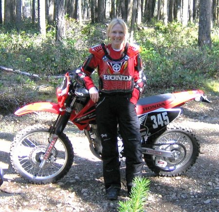 Judy and her bike   2007