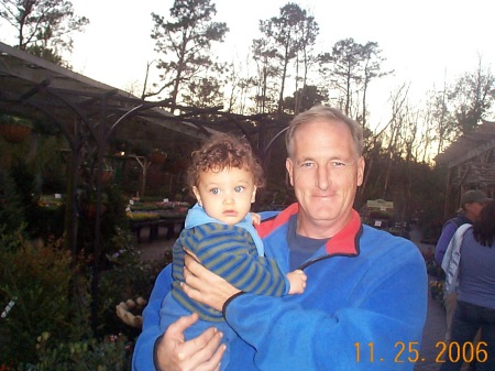 My husband with grandson Coen