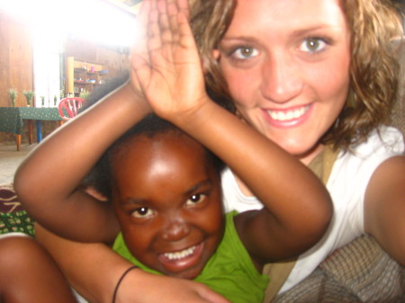 Candace and one of the orphans
