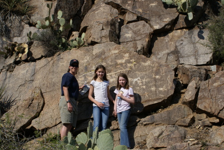 Me and my nieces at Badger Spring Petroglyphs