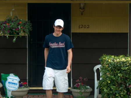 George the day he got his car,at my parents house