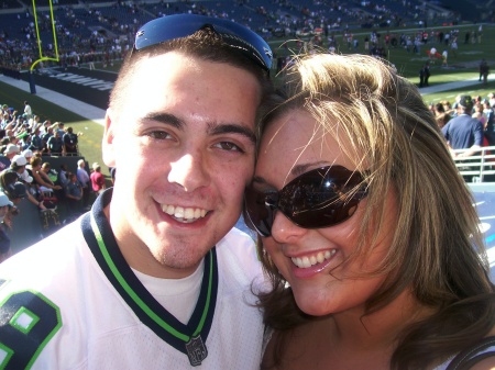 Zach and his girlfriend Steph...more Seahawks fans