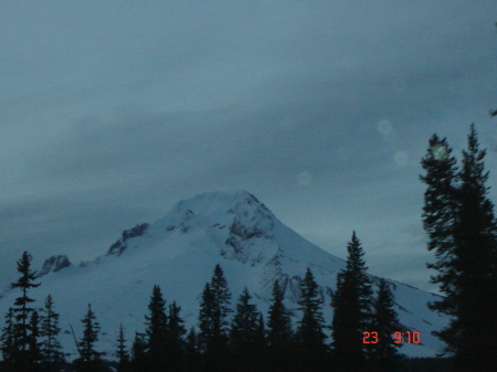 Mt. Hood at Dusk in Late April