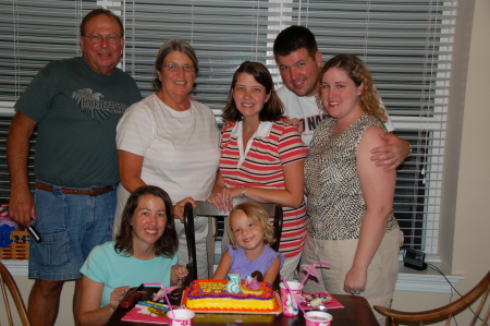 My kids plus daughter in law on far right: Katie
