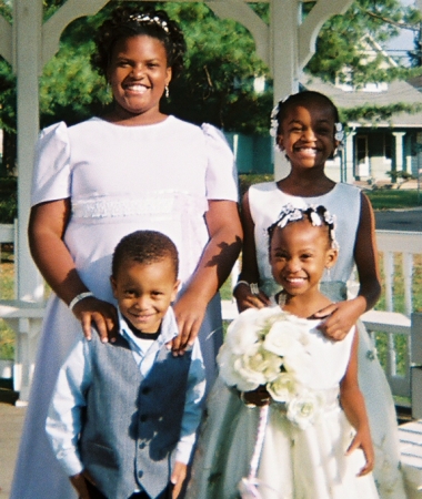 Kids at Sis's Wedding