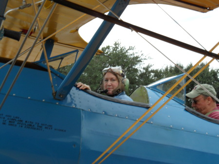 Taking a ride in a WW I bi-plane