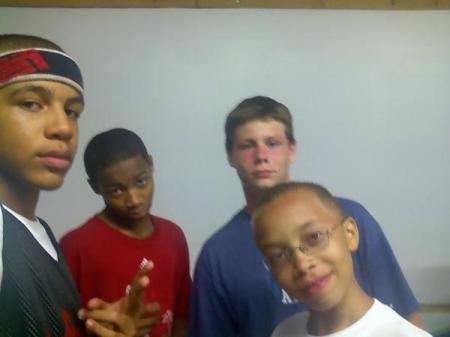Deon, his friend Donald, my nephew Richie, and up front Ceylon