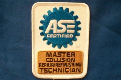 "Master" ASE Certified Arm Patch.