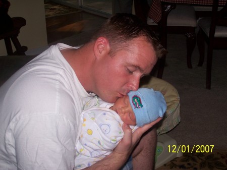 Baby Logan and Daddy Duke