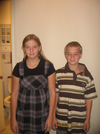 Chelsea & Jesse First day of school Sept. 2007