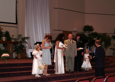 Carrie (daughter) and family renewing wedding