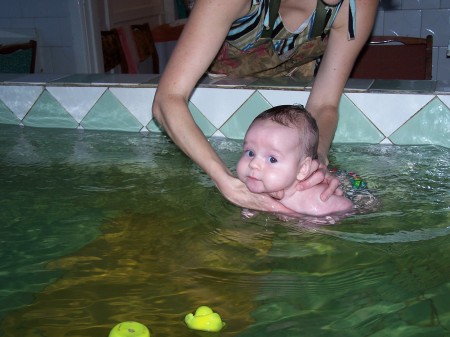 Swimming in Baby Pool