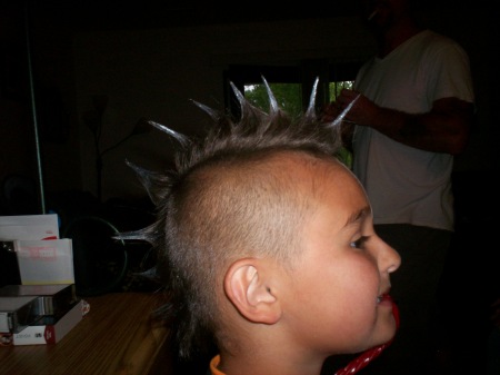 my son and his liberty spike hair do